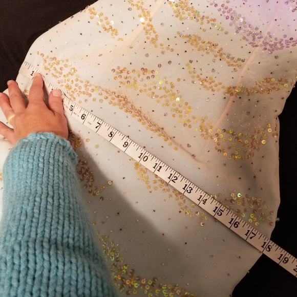 Sz 4 (fits 0-2) NWT Y2K Vintage Purple/Turquoise/Green Sequin Ombre Gown Dress - Picture 7 of 8